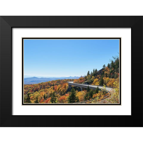 The Linn Cove Viaduct-Newland-North Carolina Black Modern Wood Framed Art Print with Double Matting by Highsmith, Carol
