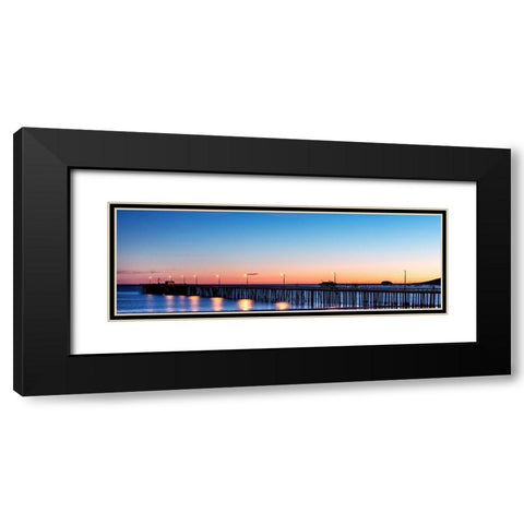 The Avila Beach Pier-California at Sunset Black Modern Wood Framed Art Print with Double Matting by Highsmith, Carol