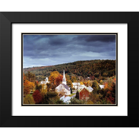 Autumn in New Englands Barnet-Vermont Black Modern Wood Framed Art Print with Double Matting by Highsmith, Carol