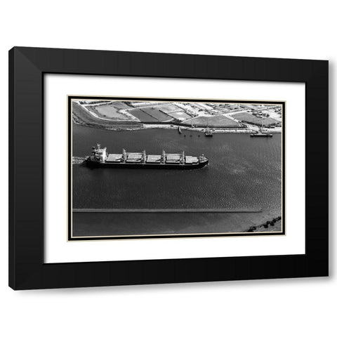 Houston Ship Channel Texas Black Modern Wood Framed Art Print with Double Matting by Highsmith, Carol