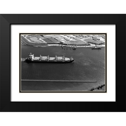 Houston Ship Channel Texas Black Modern Wood Framed Art Print with Double Matting by Highsmith, Carol