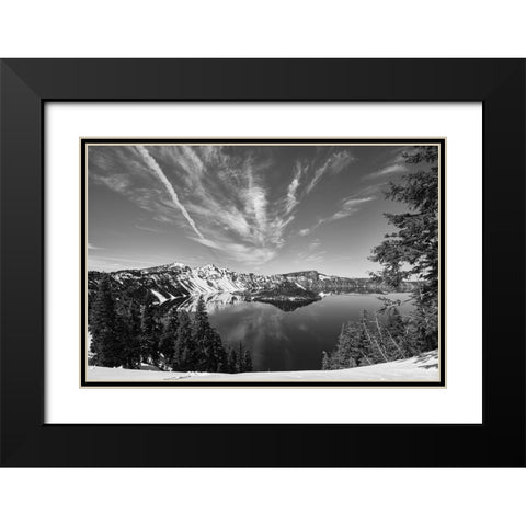 Crater lake Oregon Black Modern Wood Framed Art Print with Double Matting by Highsmith, Carol