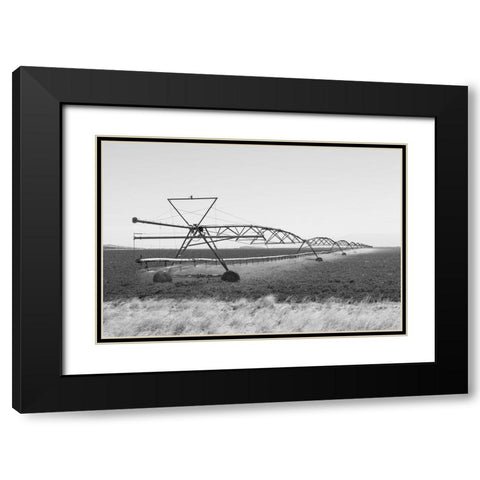 New Mexico border in Hudspeth County-Texas Black Modern Wood Framed Art Print with Double Matting by Highsmith, Carol