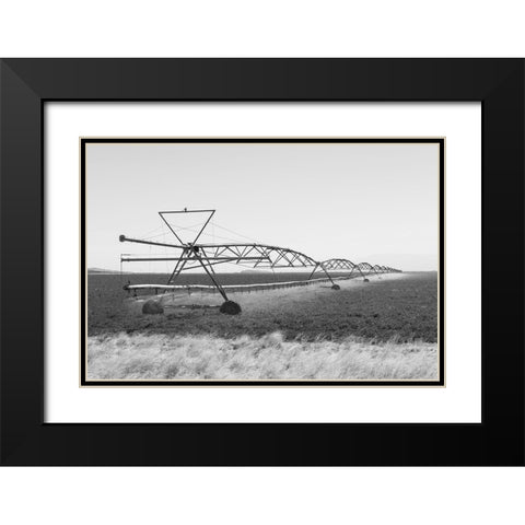 New Mexico border in Hudspeth County-Texas Black Modern Wood Framed Art Print with Double Matting by Highsmith, Carol