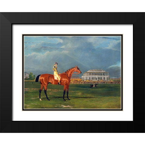 Memnon-with William Scott Up Black Modern Wood Framed Art Print with Double Matting by Herring, John Frederick