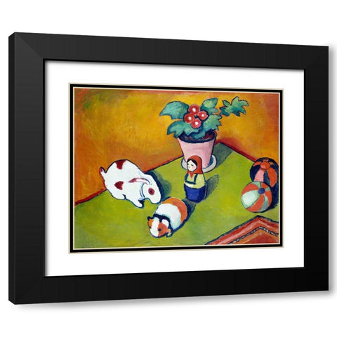 Little Walters Toys Black Modern Wood Framed Art Print with Double Matting by Macke, August