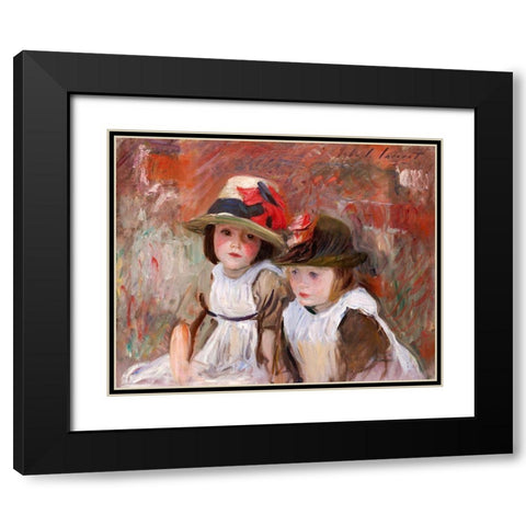 Village Children Black Modern Wood Framed Art Print with Double Matting by Sargent, John Singer
