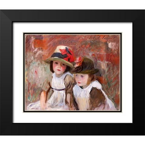Village Children Black Modern Wood Framed Art Print with Double Matting by Sargent, John Singer
