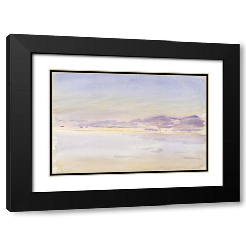 Sunset at Sea Black Modern Wood Framed Art Print with Double Matting by Sargent, John Singer