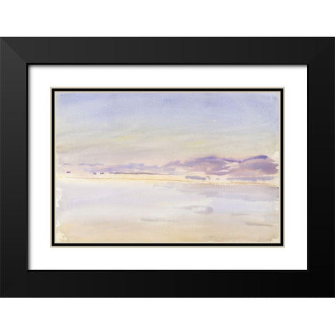 Sunset at Sea Black Modern Wood Framed Art Print with Double Matting by Sargent, John Singer