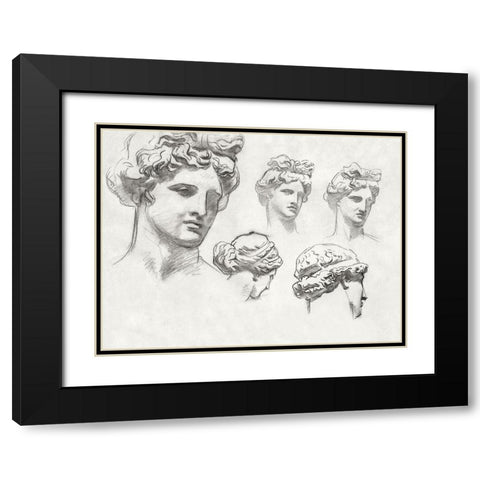 Studies for Apollo and the Muses Black Modern Wood Framed Art Print with Double Matting by Sargent, John Singer