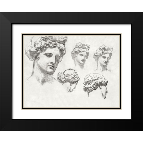Studies for Apollo and the Muses Black Modern Wood Framed Art Print with Double Matting by Sargent, John Singer