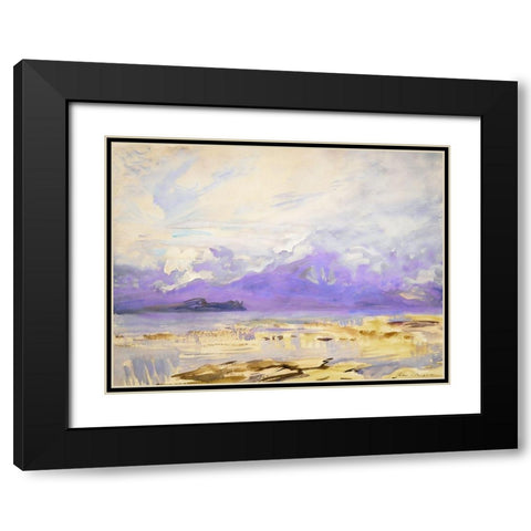 Sirmione Black Modern Wood Framed Art Print with Double Matting by Sargent, John Singer
