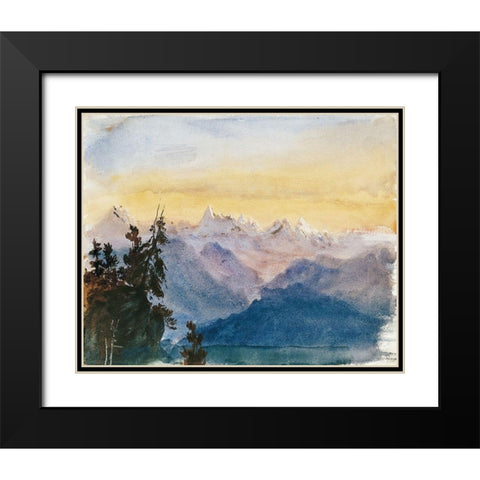 View from Mount Pilatus Black Modern Wood Framed Art Print with Double Matting by Sargent, John Singer