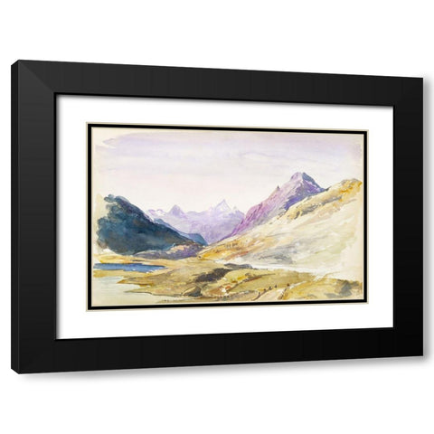 Switzerland Black Modern Wood Framed Art Print with Double Matting by Sargent, John Singer