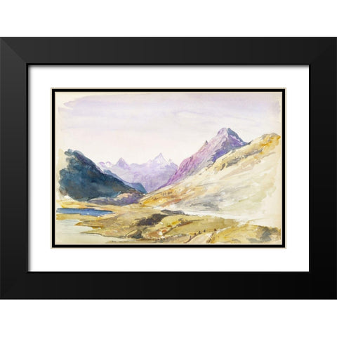 Switzerland Black Modern Wood Framed Art Print with Double Matting by Sargent, John Singer
