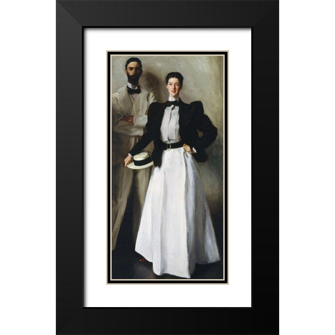 Mr. and Mrs. I. N. Phelps Stokes Black Modern Wood Framed Art Print with Double Matting by Sargent, John Singer