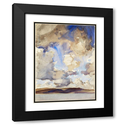 Clouds Black Modern Wood Framed Art Print with Double Matting by Sargent, John Singer