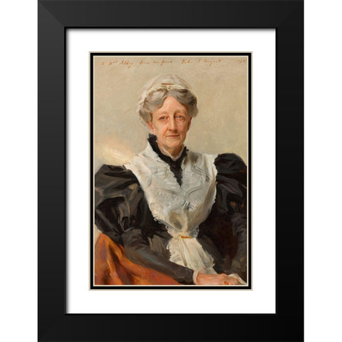 Mary Eliza Mead Black Modern Wood Framed Art Print with Double Matting by Sargent, John Singer