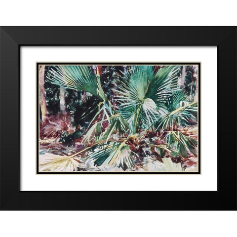 Palmettos Black Modern Wood Framed Art Print with Double Matting by Sargent, John Singer