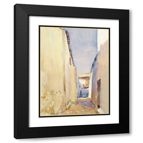 Tangier Black Modern Wood Framed Art Print with Double Matting by Sargent, John Singer