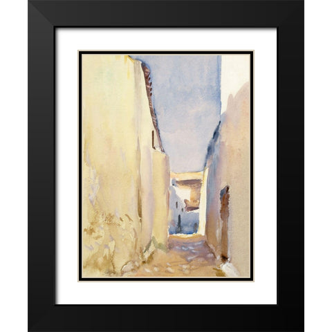 Tangier Black Modern Wood Framed Art Print with Double Matting by Sargent, John Singer