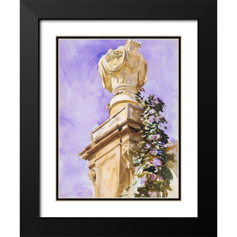 Garden near Lucca Black Modern Wood Framed Art Print with Double Matting by Sargent, John Singer