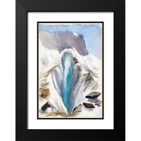 Eismeer-Grindelwald Black Modern Wood Framed Art Print with Double Matting by Sargent, John Singer