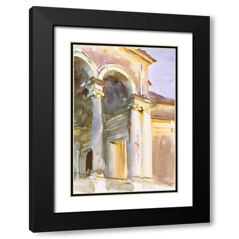Loggia-Villa Giulia-Rome Black Modern Wood Framed Art Print with Double Matting by Sargent, John Singer