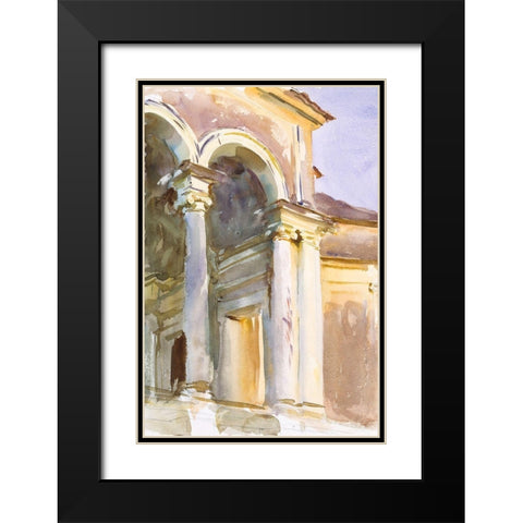Loggia-Villa Giulia-Rome Black Modern Wood Framed Art Print with Double Matting by Sargent, John Singer