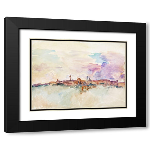 Siena Black Modern Wood Framed Art Print with Double Matting by Sargent, John Singer