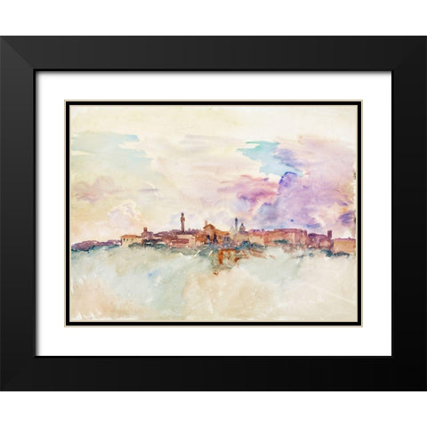 Siena Black Modern Wood Framed Art Print with Double Matting by Sargent, John Singer