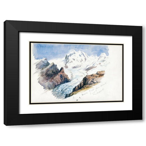 Monte Rosa from Hornli-Zermatt Black Modern Wood Framed Art Print with Double Matting by Sargent, John Singer