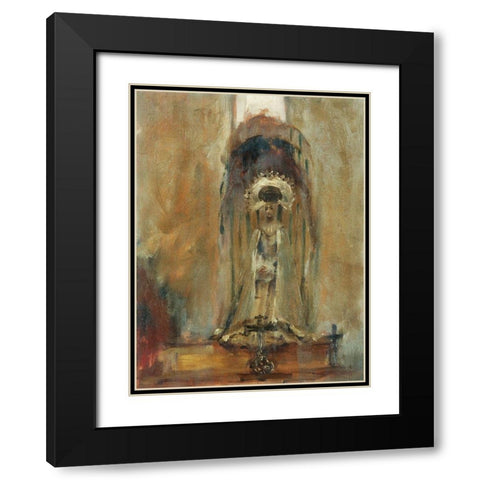A Spanish Madonna Black Modern Wood Framed Art Print with Double Matting by Sargent, John Singer