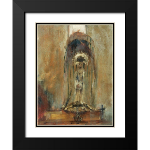 A Spanish Madonna Black Modern Wood Framed Art Print with Double Matting by Sargent, John Singer