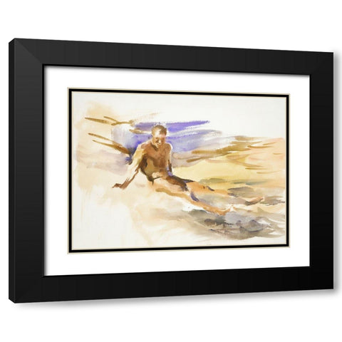 Bather-Florida Black Modern Wood Framed Art Print with Double Matting by Sargent, John Singer