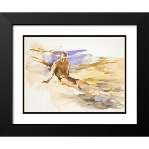 Bather-Florida Black Modern Wood Framed Art Print with Double Matting by Sargent, John Singer