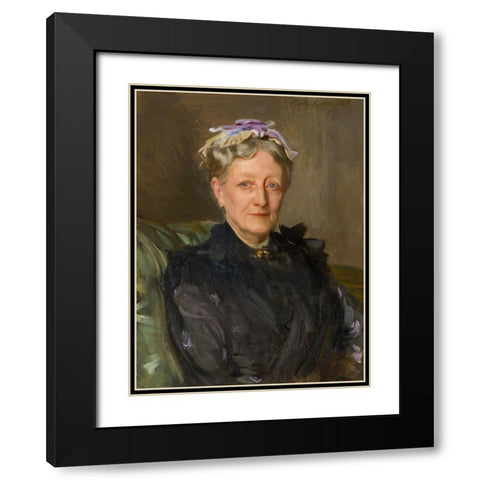 Mary Eliza Mead Black Modern Wood Framed Art Print with Double Matting by Sargent, John Singer