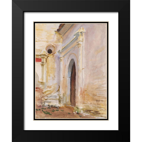 Arched Doorway Black Modern Wood Framed Art Print with Double Matting by Sargent, John Singer