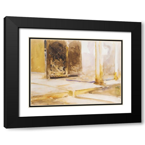 Patio de los Leones-Alhambra Black Modern Wood Framed Art Print with Double Matting by Sargent, John Singer