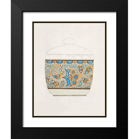 Design for a Noritake Sugar Bowl IV Black Modern Wood Framed Art Print with Double Matting by Noritake Designs