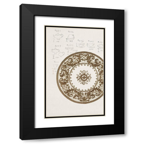 Design for a Noritake Plate XIII Black Modern Wood Framed Art Print with Double Matting by Noritake Designs