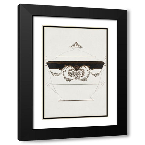 Design for a Noritake Sugar Bowl VIII Black Modern Wood Framed Art Print with Double Matting by Noritake Designs