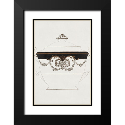 Design for a Noritake Sugar Bowl VIII Black Modern Wood Framed Art Print with Double Matting by Noritake Designs
