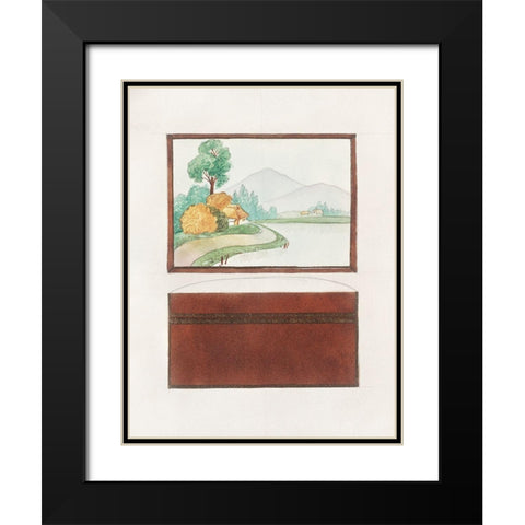 Fish Design for a Noritake Box II Black Modern Wood Framed Art Print with Double Matting by Noritake Designs