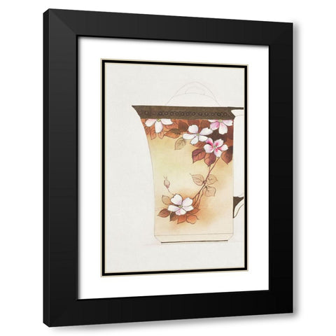 Design for a Noritake Pitcher I Black Modern Wood Framed Art Print with Double Matting by Noritake Designs