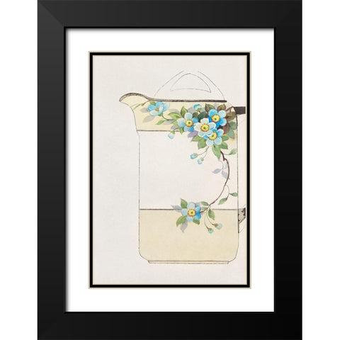 Design for a Noritake Pitcher II Black Modern Wood Framed Art Print with Double Matting by Noritake Designs