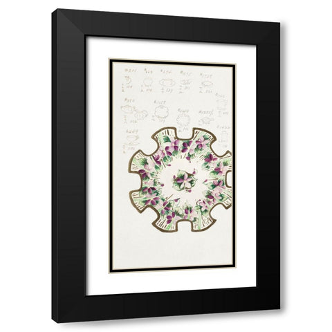 Design for a Noritake Plate XVI Black Modern Wood Framed Art Print with Double Matting by Noritake Designs
