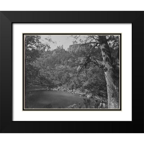 View on Apache Lake-Sierra Blanca Range-Arizona Black Modern Wood Framed Art Print with Double Matting by OSullivan, Timothy H