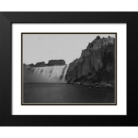Shoshone Falls-Idaho Black Modern Wood Framed Art Print with Double Matting by OSullivan, Timothy H
